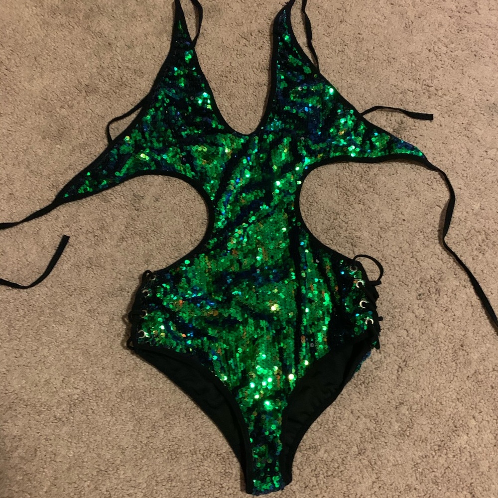 Rave/festival Sequined bodysuit